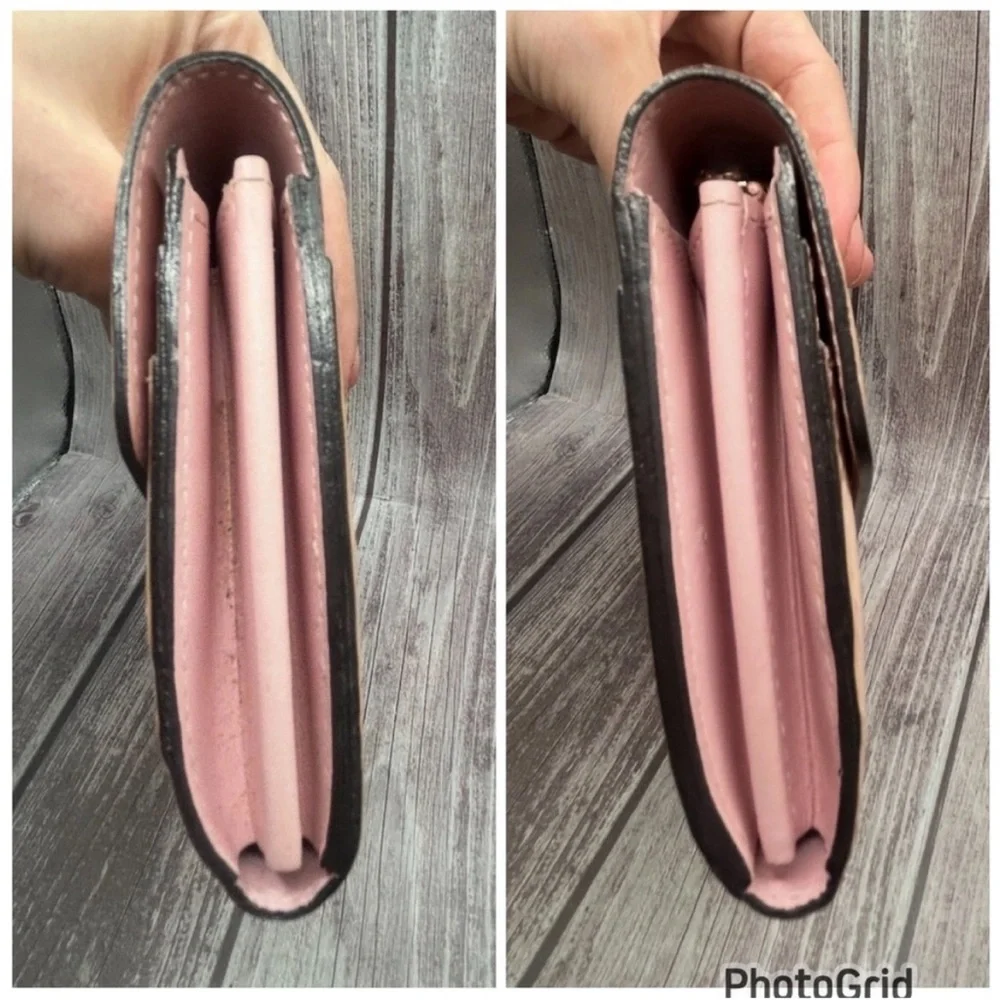 LOUIS VUITTON Portefeuille Sarah Zip Wallet Monogram Vernis Rose Pink Ballerine